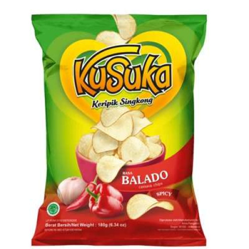 KUSUKA CASSAVE CHIPS - BALADO 180G