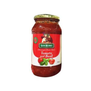 SAN REMO TOMATO & BASIL PASTA SAUCE 500G SAN REMO TOMATO & BASIL PASTA SAUCE 500G