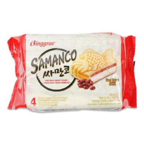 BINGGRAE SAMANCO WAFFLE RED BEAN 150ML*4