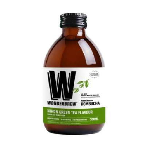 WONDERBREW LITE GREEN KOMBUCHA 300ML (R)