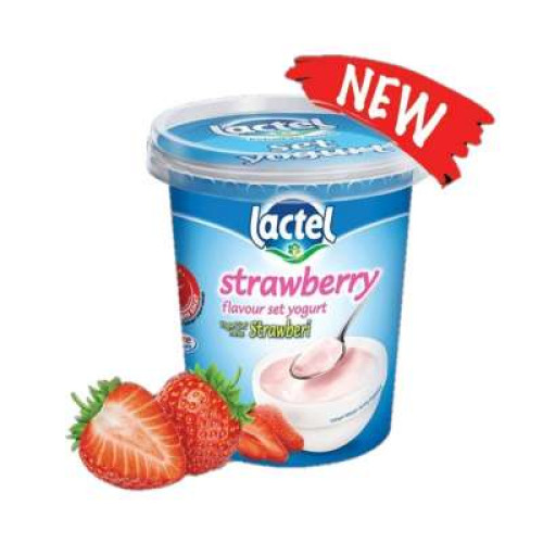 LACTEL NATURAL SET YOGURT STRAWBERRY 470G