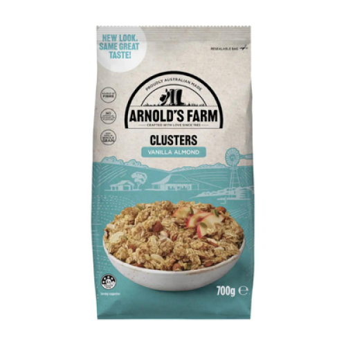 ARNOLD'S FARM VANILLA ALMOND CLUSTERS 700GM