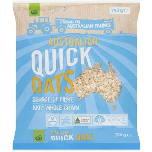 WOOLWORTHS QUICK OATS 750G