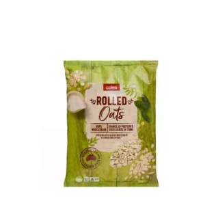 COLES OATS ROLLED 900G COLES OATS ROLLED 900G