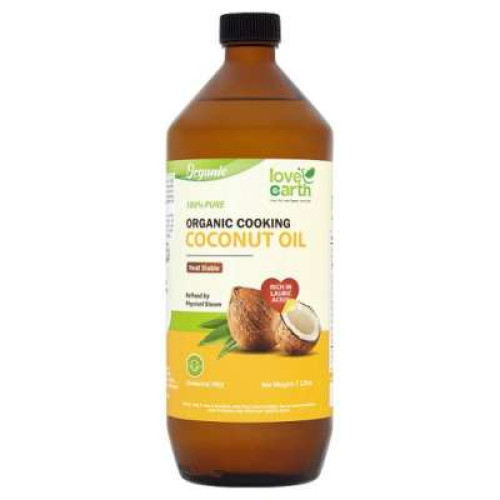 LOVE EARTH ORG COOKING COCONUT OIL 1L