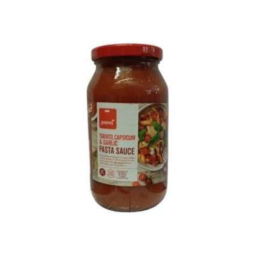 PAMS PASTA SAUCE - TOMATO, CAPSICUM & GARLIC