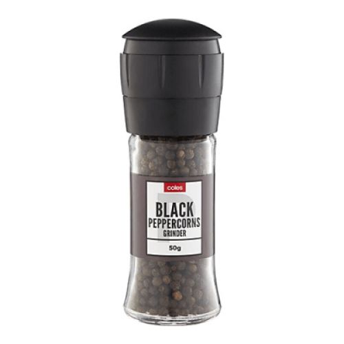 BLACK PEPPER CORN (50G) WITH PEPPER GRINDER 