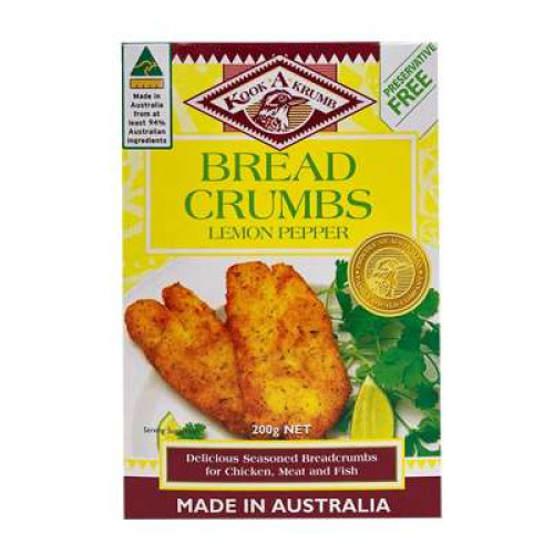 KOOK A KRUMB LEMON PEPPER BREADCRUMBS 200GM