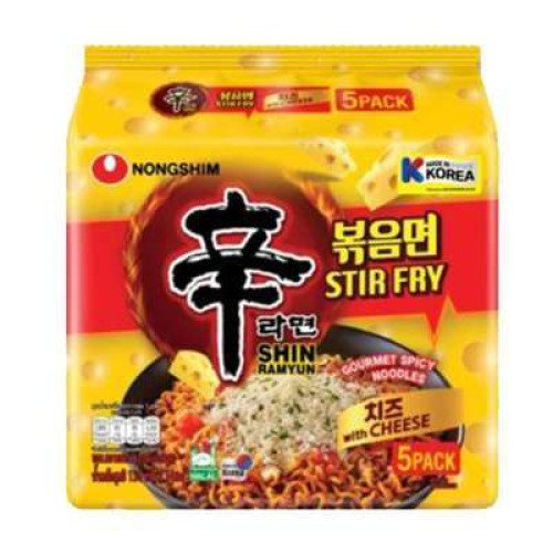 NONGSHIM SHIN RAMYUM STIR FRY CHEESE 5 X136G