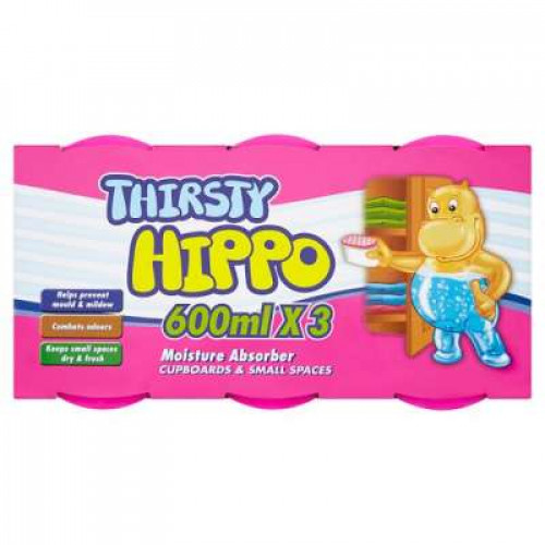 THIRSTY HIPPO DEHUMIDIFIER 3X600ML