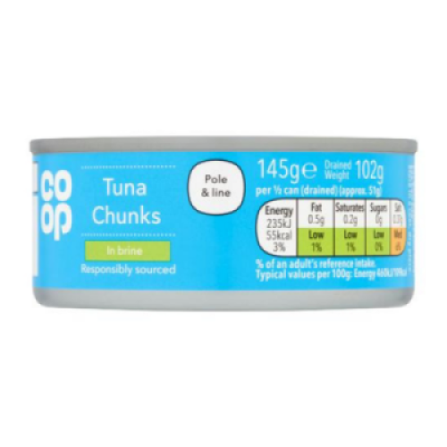 CO OP TUNA CHUNKS IN BRINE 145G