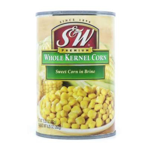 S&W PREMIUM WHOLE KERNEL CORN (E.O) D.W 250G