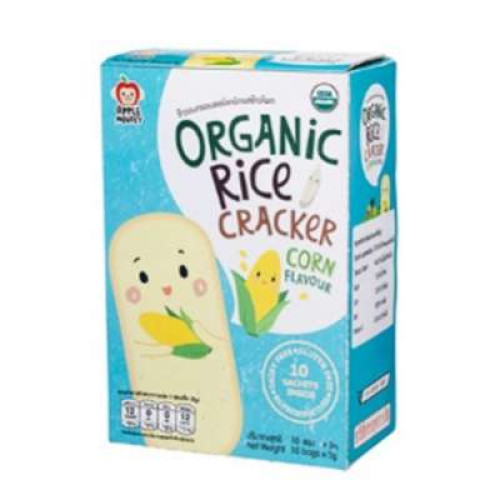 APPLE MONKEY ORGANIC RICE CRACKER-CORN 30G