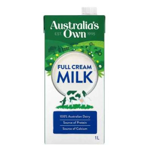AUST OWN FULL CREAM MILK 1LTR AUST OWN FULL CREAM MILK 1LTR