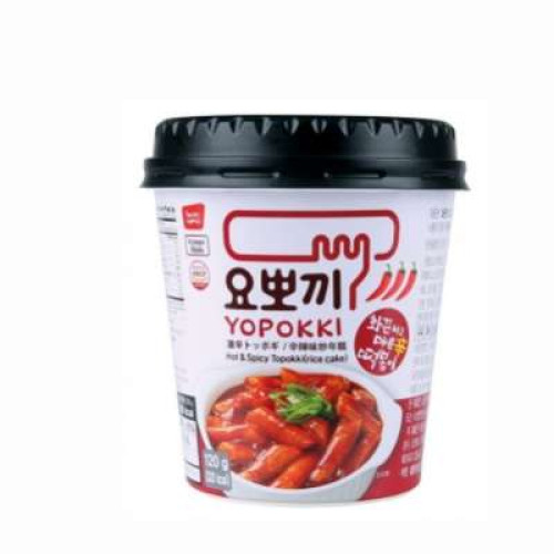 YOPOKKI HOT & SPICY RICE CAKE CUP 140G
