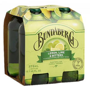 BUNDABERG LEMON LIME & BITTER DRINK 375MLX4