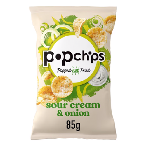 POPCHIPS SOUR CREAM & ONION 85G