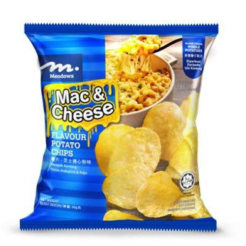 MEADOWS POTATO CHIPS MAC&CHEESE 60G