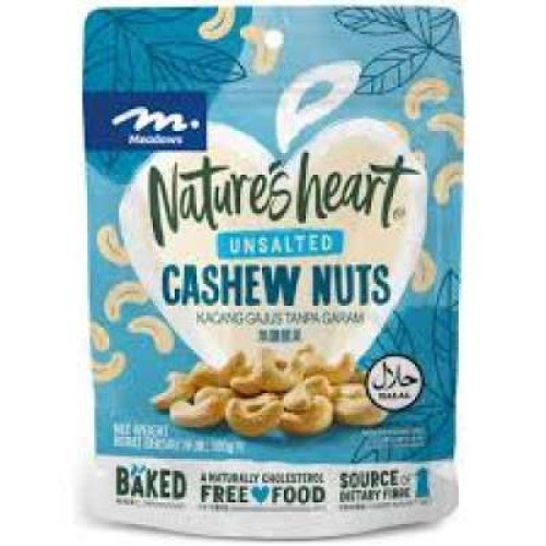 MEADOWS N.H UNSALTED CASHEWS 100G