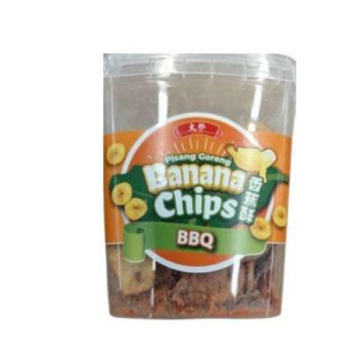 BBQ BANANA CHIPS (CONTAINER) 150G