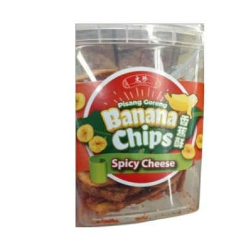 SPICY CHEESE BANANA CHIPS (CONTAINER) 150G