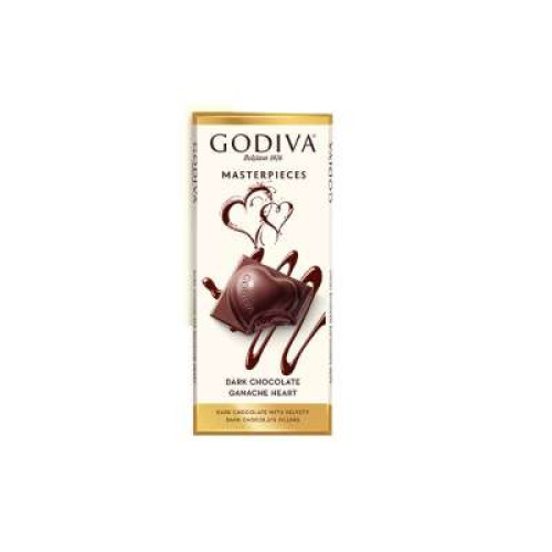 GODIVA MASTERPIECES DARK CHOC GANACHE HEART 86G