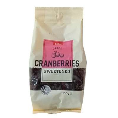 COLES DRIED CRANBERRIES5 150G