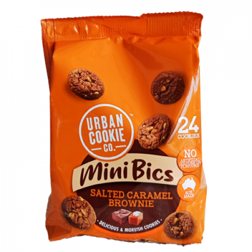 URBAN COOKIE CO MINI BISCUITS SALTED CARAMEL BROWN