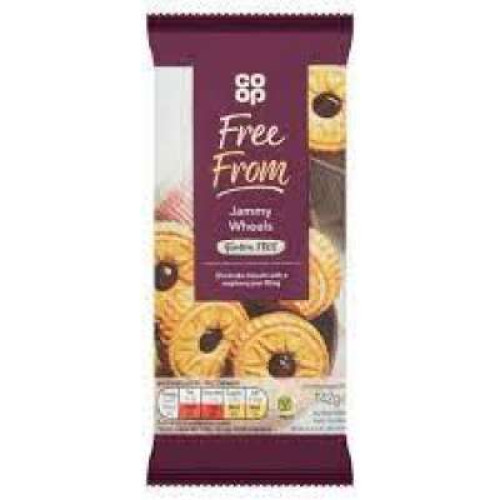 CO OP FREE FROM JAMMY WHEELS BISCUITS 142G