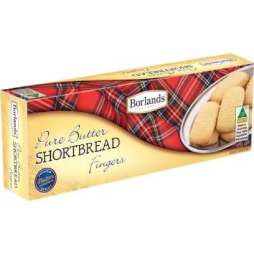 BORLANDS PURE SHORTBREAD PLAIN 125G