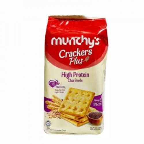 MUNCHY'S CRACKERS PLUS HIGH PROTEIN CHIA SEED 300G
