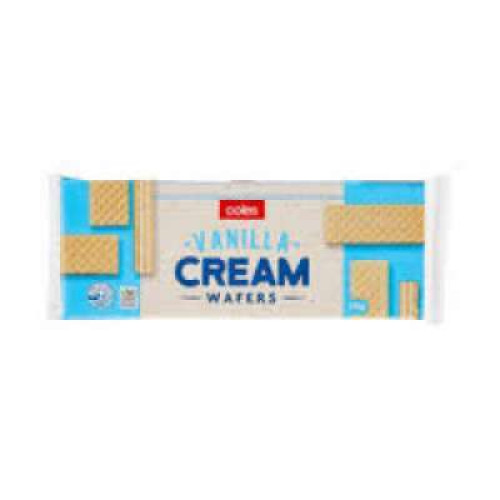 COLES VANILLA CREAM WAFERS 125G