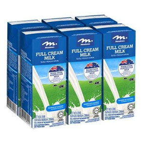 MEADOWS UHT MILK FULL CREAM 200MLX6  MEADOWS UHT MILK FULL CREAM 200MLX6