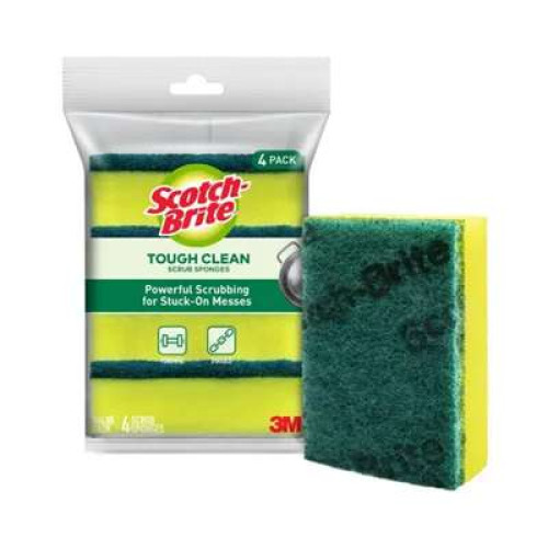 SCOTCHBRITE 21-B SCOURING SPONGE 4PCS