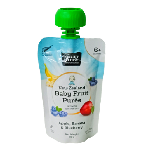 FRUIT HB FRUIT PUREE  APPLE BNN & BLUEBERRY 90G