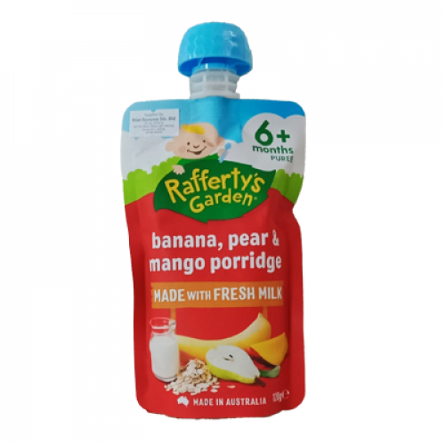 RAFFERTYS GARDEN PORRIDGE B PEAR MANGO BF 120G 