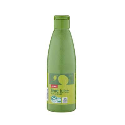 Cordial Fresh Lime Juice Coles COLES LIME JUICE 250ML