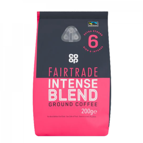 CO OP FAIRTRADE INTENSE GROUND COFFEE 200G