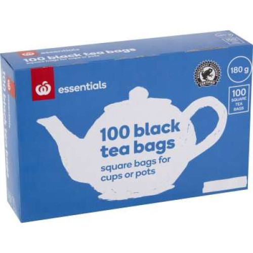 ESSENTIALS BLACK TEA BAGS 100'S