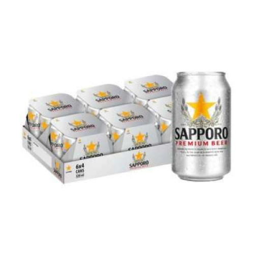 SAPPORO BEER CAN 320ML X24 