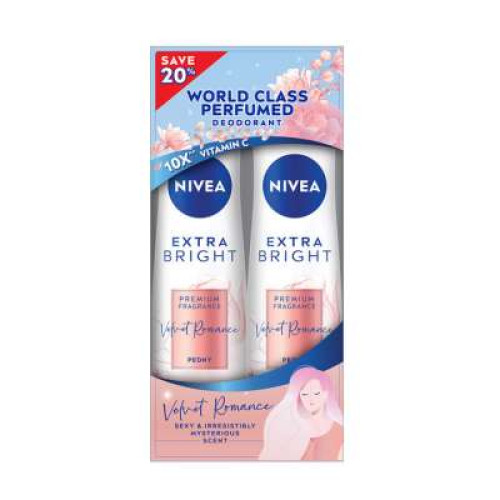 NIVEA (F) EB VELVET ROMANCE SPRAY 150ML X 2 