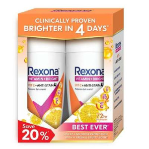 REXONA W VIT C+ANTI STAIN RO 45MLX2