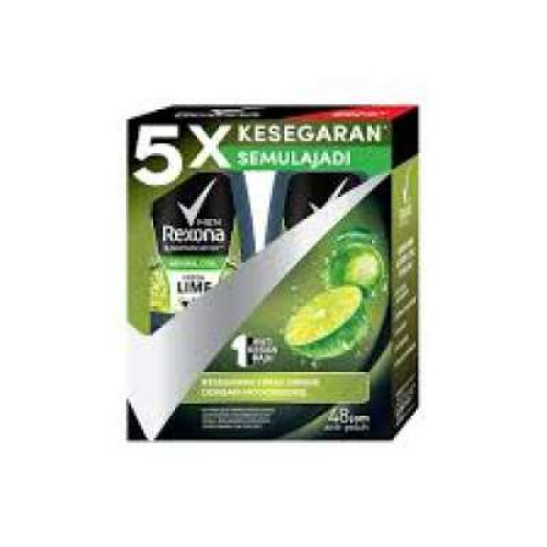 REXONA (M) NAT COOL LIME TP 50ML*2