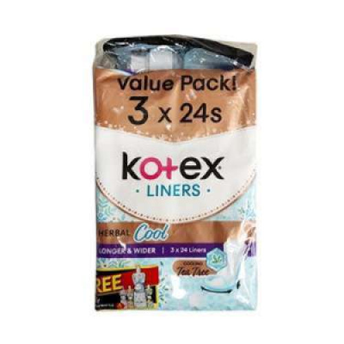 KOTEX PL HERBAL COOL L&W 24S 