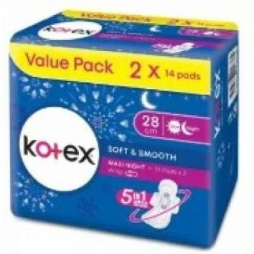 KOTEX SS MAXI NIGHT WG 28CM 14S X3