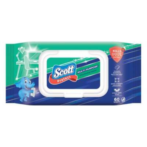 SCOTT PROCTECT MULTI ANTIBAC WIPES 60'S