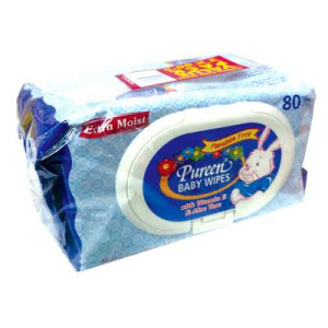 PUREEN BWC2080 BABY WIPES BLUE 80'Sx2 PUREEN BWC2080 BABY WIPES BLUE 80'Sx2