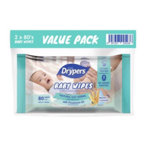 DRYPERS BABY WIPES 80SX2