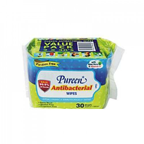 PUREEN ABW2030 A/BACT WIPES F/F 30'SX2