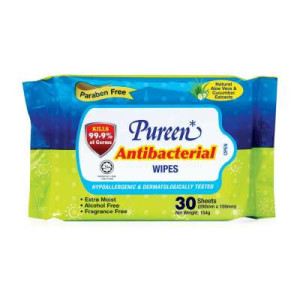 PUREEN ABW2030 A/BACT WIPES F/F 30'SX2